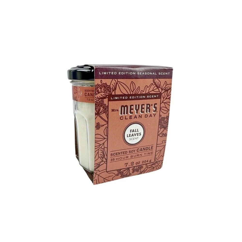 Mrs Meyers Fall Leaves Soy Candle 7.2 OZ Long Lasting Garden Inspired Aroma